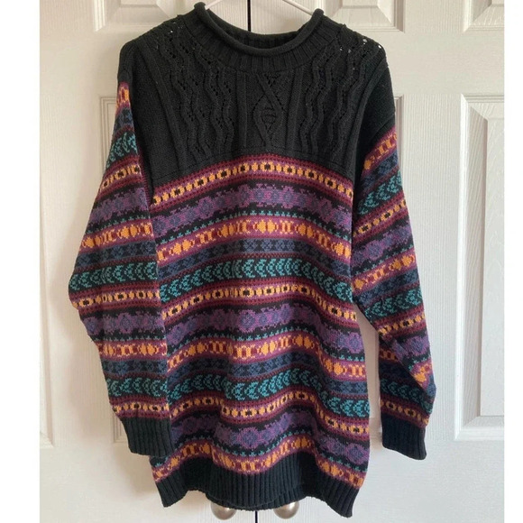 Vintage Liz Claiborne chunky knit sweater size S 100% cotton - Picture 4 of 7